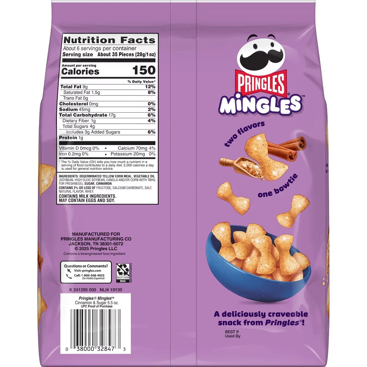 Pringles Mingles Chips Cinnamon & Sugar - 5.5oz