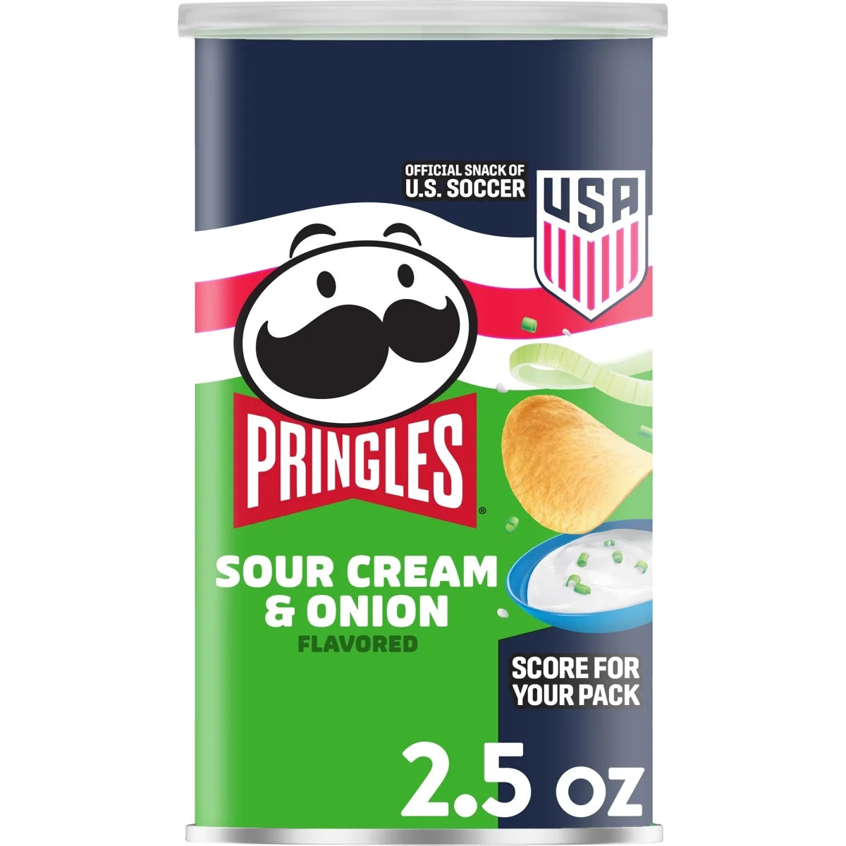 Pringles Grab & Go Large Sour Cream & Onion Potato Crisps Chips - 2.5oz