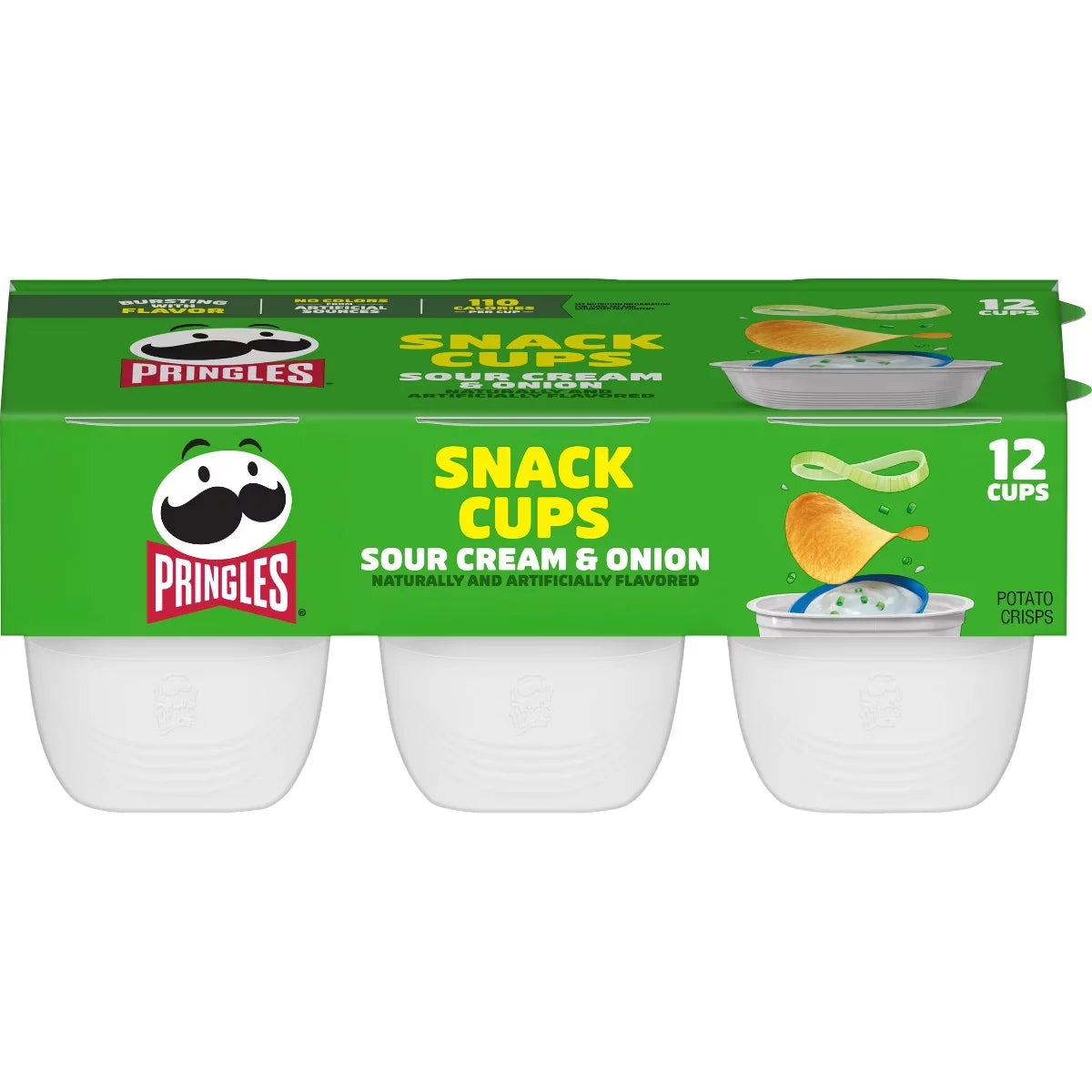 Pringles Snack Cups Sour Cream & Onion Potato Crisps Chips Multipack - 8.8oz/12ct